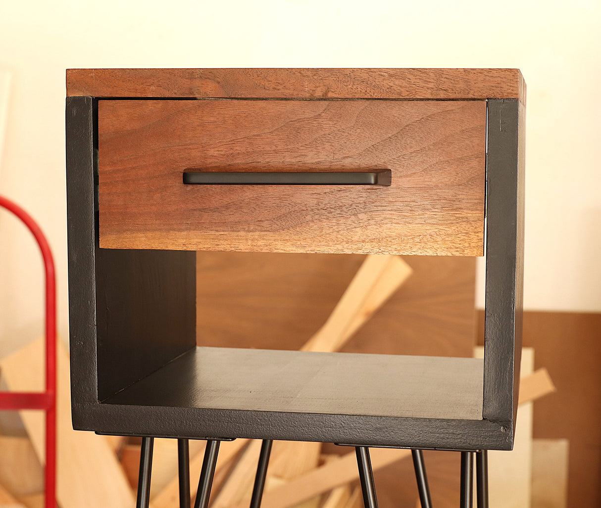 Industrial Walnut Nightstands
