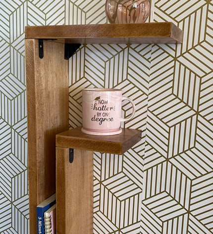 Maple Floating "F" Nightstand