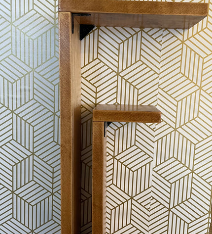 Maple Floating "F" Nightstand