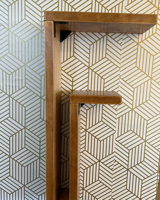 Maple Floating "F" Nightstand