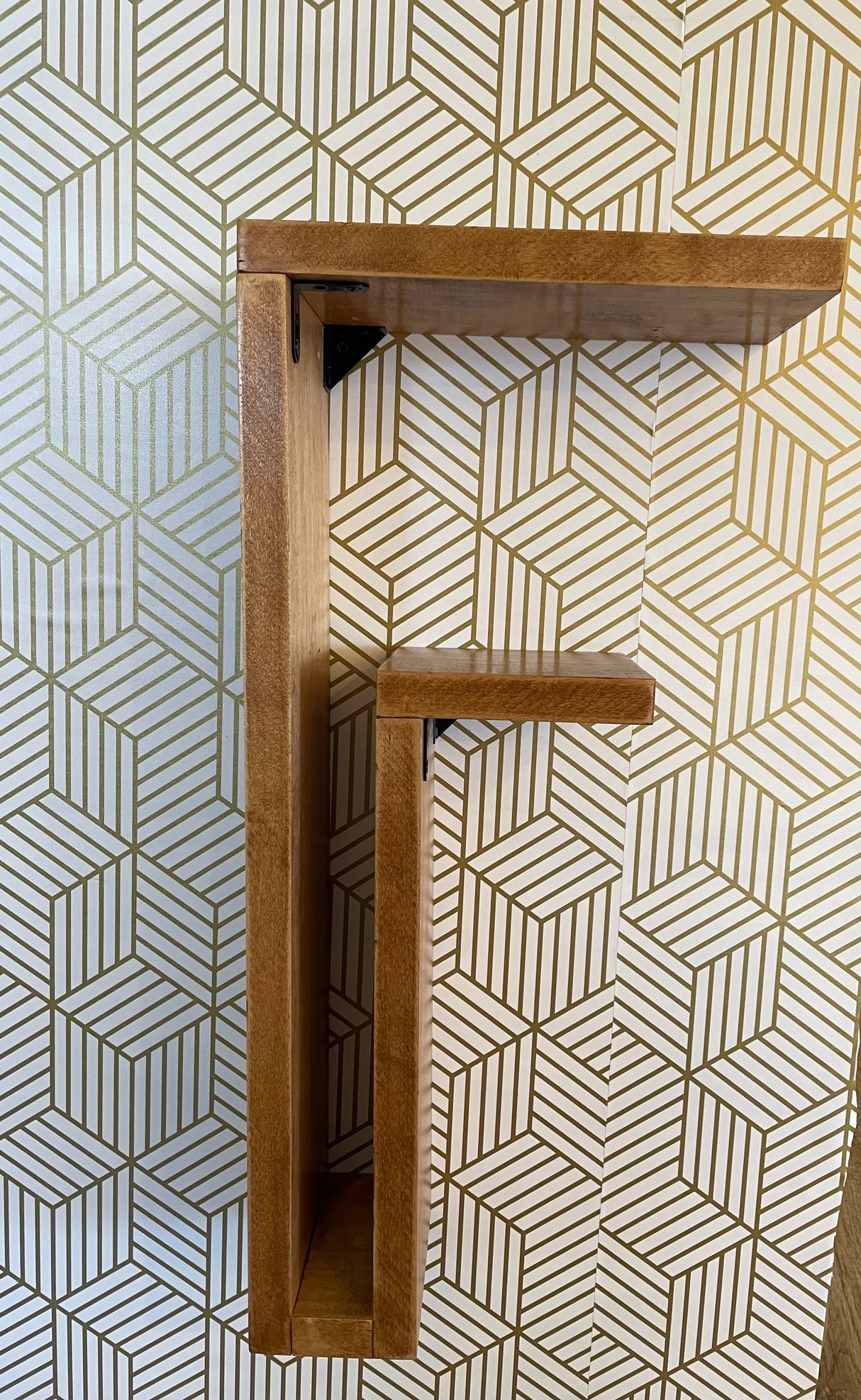 Maple Floating "F" Nightstand