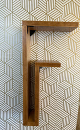 Maple Floating "F" Nightstand