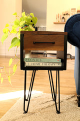 Industrial Walnut Nightstands