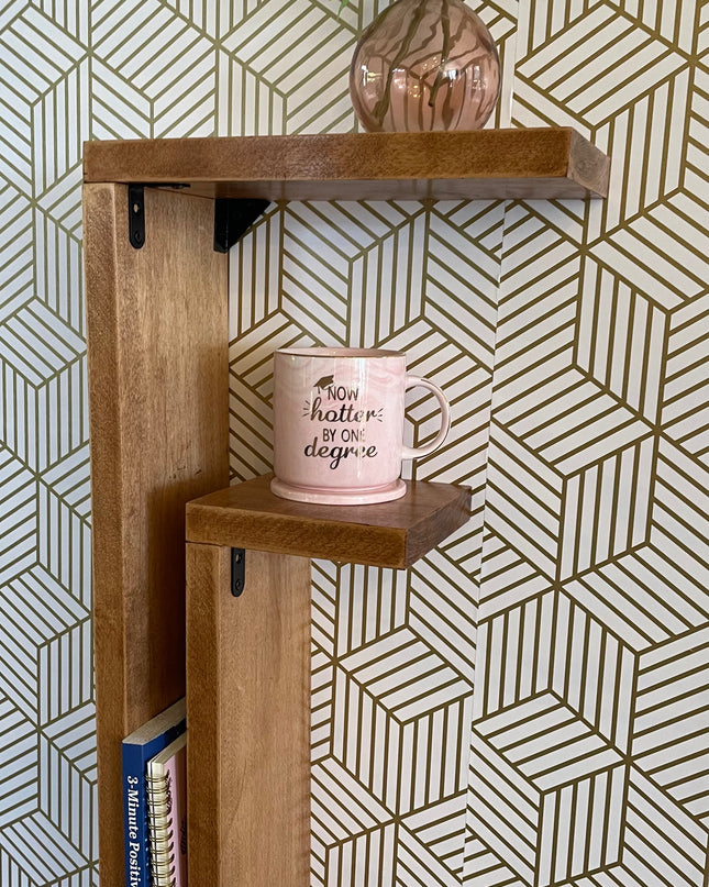 Maple Floating "F" Nightstand