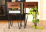 Industrial Walnut Nightstands