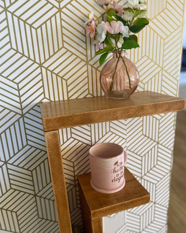 Maple Floating "F" Nightstand