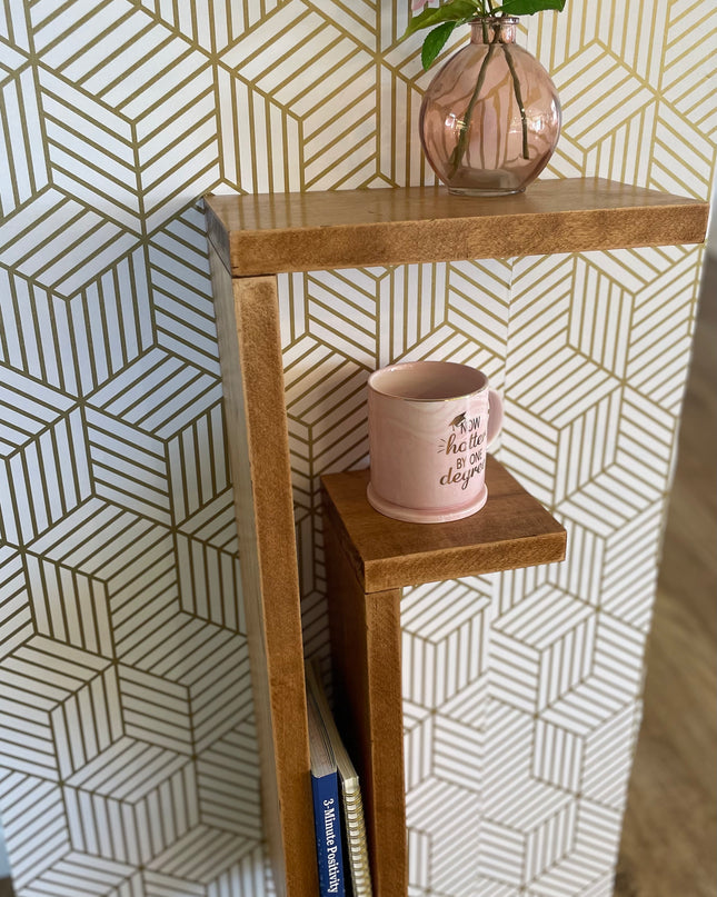 Maple Floating "F" Nightstand