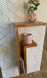 Maple Floating "F" Nightstand