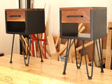 Industrial Walnut Nightstands