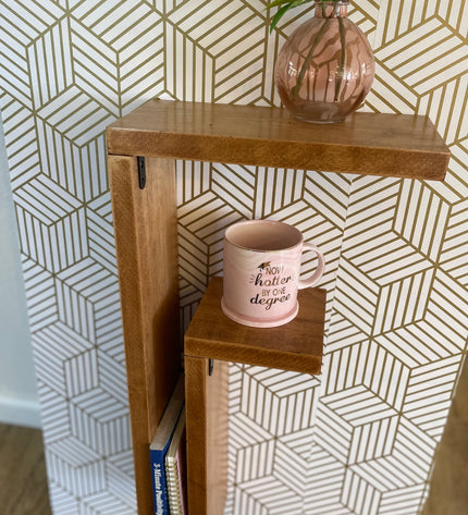 Maple Floating "F" Nightstand
