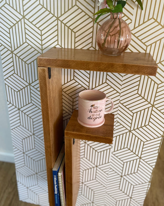 Maple Floating "F" Nightstand