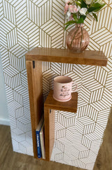 Maple Floating "F" Nightstand