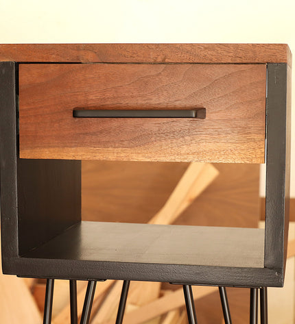Industrial Walnut Nightstands
