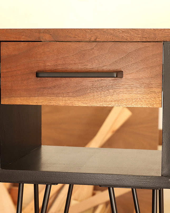 Industrial Walnut Nightstands