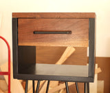 Industrial Walnut Nightstands