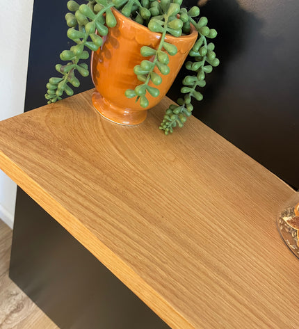 White Oak Shelf with Sunburst Brackets