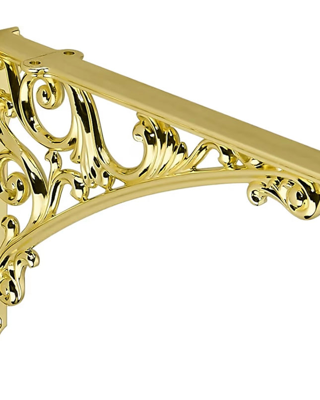 Live-Edge Oak Display Shelf with Brass Tipping Rail