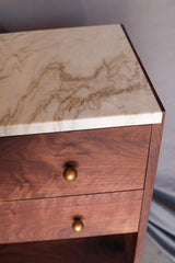 The Sarah - Walnut & Marble Nightstands