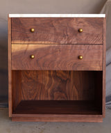 The Sarah - Walnut & Marble Nightstands