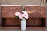 The Sarah - Walnut & Marble Nightstands