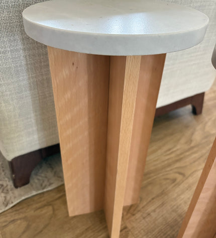 Marble End Tables - Beech Wood