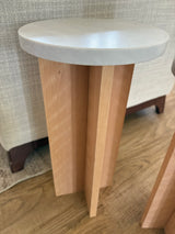 Marble End Tables - Beech Wood