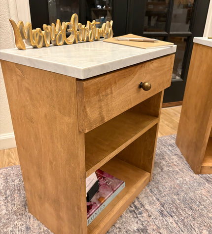 Maple & Marble Nightstand Set