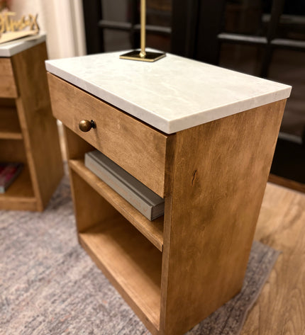 Maple & Marble Nightstand Set