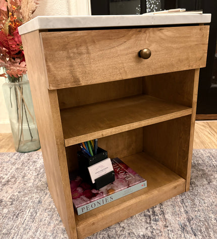 Maple & Marble Nightstand Set