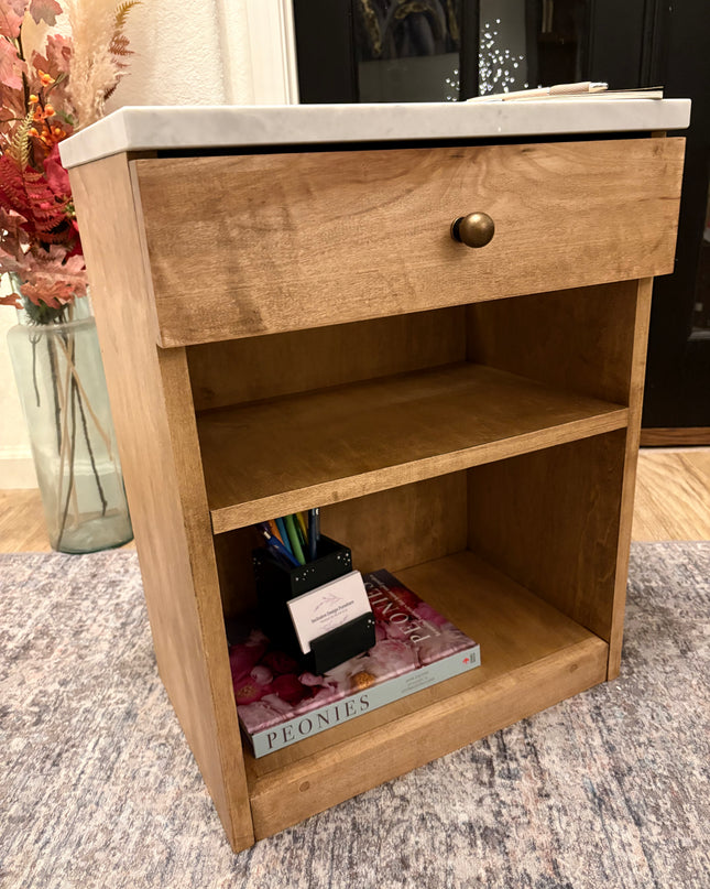 Maple & Marble Nightstand Set